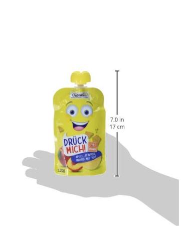 Bebivita Squeeze Me! Apple-Peach-Mango Pouch - 6 Pack (120g Each) | Healthy Baby Snack for International Shipping - Buy Online on GoSupps.com