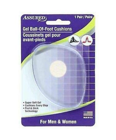 Gel Pads | Ball of Foot Cushions (2 Pairs) All Day Pain Relief and Comfort One Size Fits Shoe Inserts for Men and Women