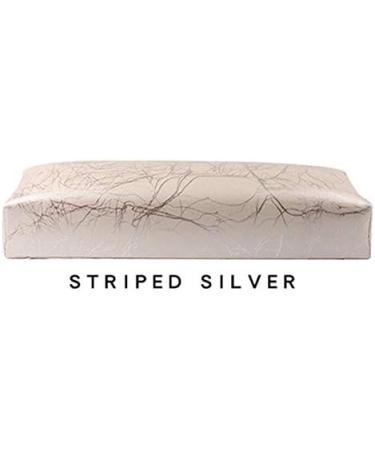 2Pcs Manicure Hand Pillow Pu Leather Hand Rest for Cushion Nail Pillow Hand Holder Armrest Rest Manicure Nail Art Accessories Tool - Silver & Gold - Buy Online on GoSupps.com