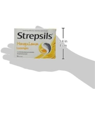Strepsils Honey & Lemon Lozenges 16s | Gluten Free Sore Throat Relief | Soothes & Fights Infection | Works in 5 Mins - Buy Online on GoSupps.com