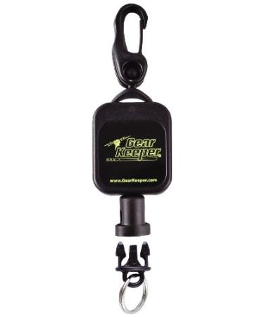 Hammerhead Industries Gear Keeper Micro Retractor / Super Zinger for Fly FIshing  Options - Swiveling Snap Clip, Threaded Stud or Carabiner Clip Mount with Q/C Split Ring Accessory - Made in USA Snap Clip Mount