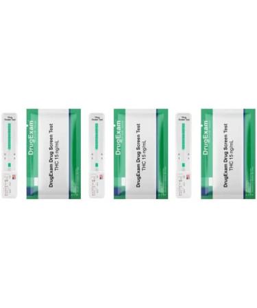 3 Pack DrugExam USA Made Most Sensitive Marijuana THC 15 ng/mL Drug Test Kit - Detect Any Form of THC with 15 ng/mL Cutoff - Buy Online on GoSupps.com