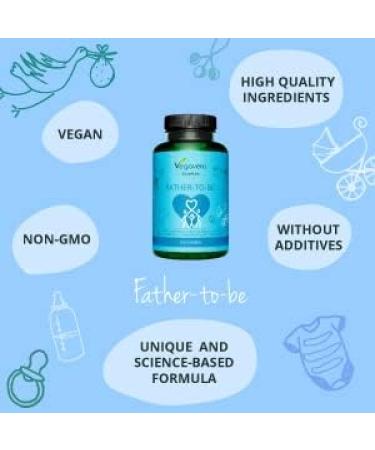 Male Fertility Supplement | Vegavero | 120 Capsules | Conception Vitamins for Men with Maca, Tribulus, Zinc, L-Arginine & More | Vegan - Buy Online on GoSupps.com