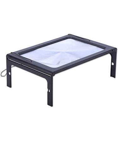 Full-Page Magnifying Glass Hands-Free Large Rectangular 2.5X Magnifier LED Lighted Illuminated Foldable Desktop Portable for Elder Kids - Buy Online on GoSupps.com