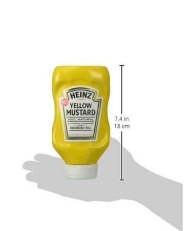 Heinz Yellow Mustard 20oz: Classic Condiment for Hot Dogs & Sandwiches - Buy Online on GoSupps.com