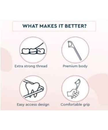 Sainio Dental Floss Toothpicks - 48 Pack Plastic Toothpicks for Effective Oral Care | Buy Internationally - Buy Online on GoSupps.com