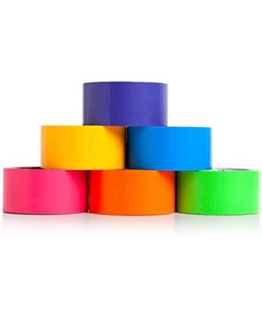 Craftzilla Rainbow Colored Duct Tape — 12 Bright Duct Tape Colors — 10 Yards x 2 inch — Waterproof — Colored Duct Tape Multipack for Arts — Heavy