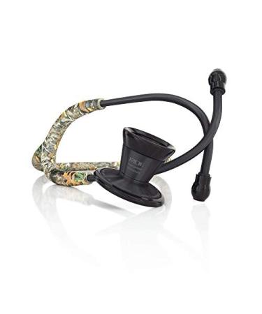 MDF Instruments Realtree Edge ProCardial Cardiology Stethoscope Lightweight Titanium Adult Dual Head Realtree Edge Tube Titanium Black Chestpiece-Headset MDF797TRTEBO