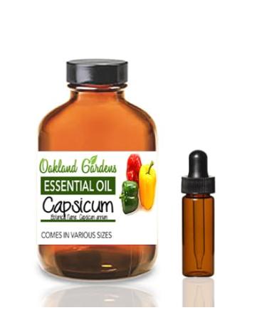 Oakland Gardens Capsicum Essential Oil - 100% Pure Therapeutic Grade Essential Oil - Hot Chilly Pepper Essential Oil You Choose Size (4 oz)