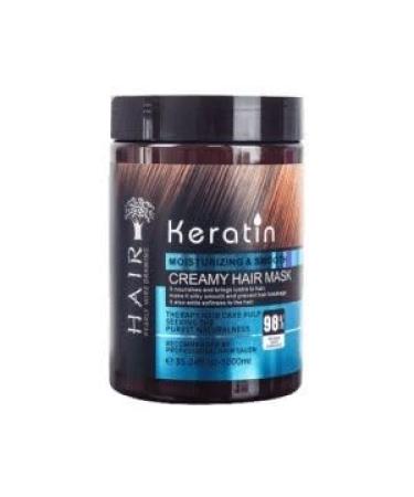 Keratin & Collagen Hair Mask - Damaged Hair Treatment Moisturizing Hair Protein Treatment for Dry Dull Hair & Split Ends Enriched with Hair Vitamins