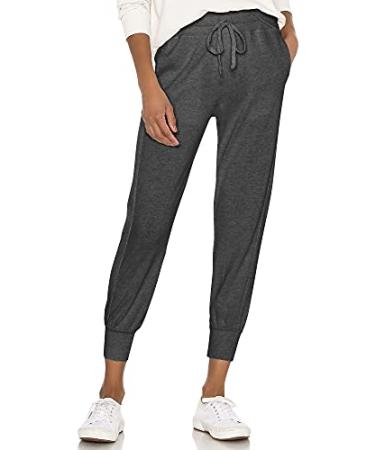 Hat and Beyond Womens Casual Active Lightweight French Terry Jogger Pants Yoga Sweatpants Pockets Large 3mxe01_charcoal
