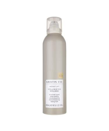 Kristin Ess Hair Instant Lift Volumizing Mousse with Castor Oil - Boosts Volume + Thickens  Body Building  Lasting Hold  Non-Sticky  For Curly  Wavy + Straight Hair  8.1 Oz (Pack of 1) 8.1 Ounce (Pack of 1)