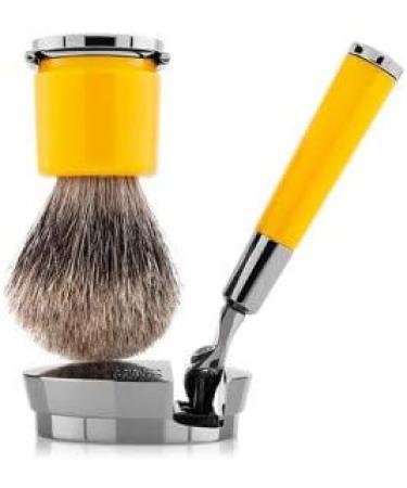 Acqua Di Parma Collezione Barbiere Yellow Set | Premium Shaving Brush & Razor - International Shipping Available - Buy Online on GoSupps.com