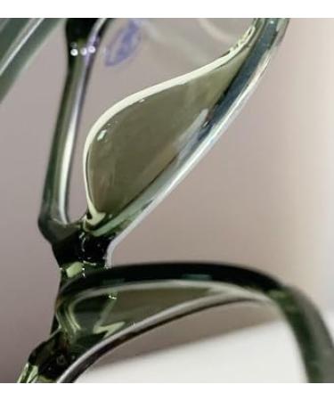 Buy TR Square Large Frame Anti-Blue Light Eyeglasses | Lightweight Clear Vision Reading Glasses in Green | +350 Prescription - Buy Online on GoSupps.com