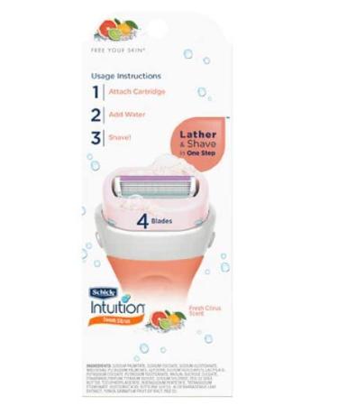 Schick Intuition Women's Razor - Fresh Citrus Scent - 1 Handle + 2 Refills - Buy Online on GoSupps.com