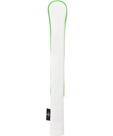 Big Teeth Lucky Clover Leather Golf Alignment Stick Cover - White - Buy Online on GoSupps.com