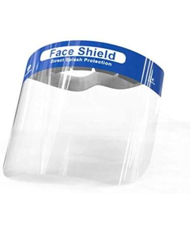 5 Packs Reusable Face Shield Face Shield Protect Eyes and Face with Clear Open Protective Film Elastic Band and Comfort Sponge Anti Dust Pollution Fog Anti-Spitting Isolation