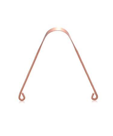TOSSPER 1 Piece Copper Tongue Clean Screer Non-Gagging Design Metal Tongue Cleaner Unisex Tongue Toothbrush Dental Oral Care Tool