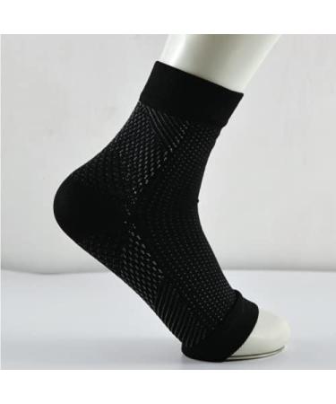 Buy Seautier Anti-Fatigue Compression Socks - Copper-Soaked & Magnetic - Bamboo Fiber for Plantar Fasciitis Relief (L-XL Black) - International Shipping - Buy Online on GoSupps.com