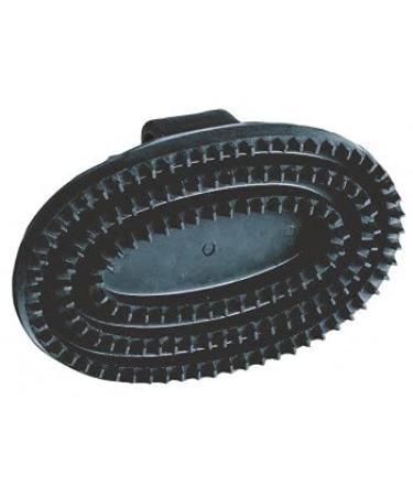 Kerbl rubber curry comb oval "Junior" black
