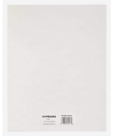 Grafix Medium Weight 8.5 x 11, White Pack of 25  Acid-Free 0.05 Chipboard Sheets, Create Three-Dimensional Embellishments for Cards, Papercrafts, Mixed Media, Home Dcor, 25 Count