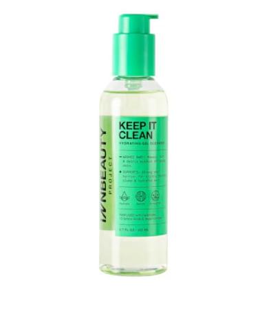 INNBEAUTY Keep It Clean Hydrating Gel Cleanser Makeup Remover with Amino Acids Ceramides Vegan Collagen 6.7 fl oz