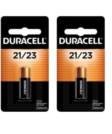 DURACELL 21/23-12V Alkaline-Battery 1 Count Pack 21/23 12 Volt Alkaline-Battery Long-Lasting for Key Fobs -Car Alarms GPS Trackers and More (Pack of 2) 1 Count (Pack of 2)