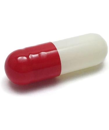 200 Size 1 Red - White Empty Gelatin Capsules Gelatine Hard Pill Cases Self Fill - Buy Online on GoSupps.com
