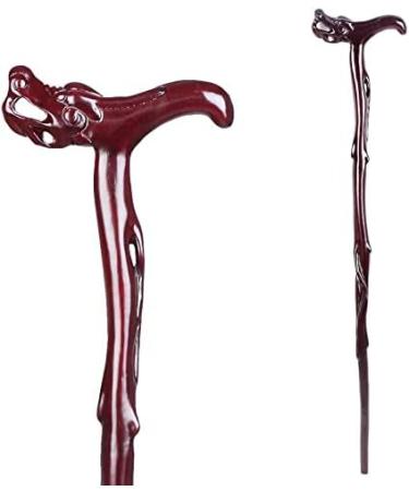 Wooden Walking Stick Solid Cane Old Man Solid Wood Walking Stick Wooden Carving Help Walking Stick Mahogany Faucet Light Hand Turn (Color : Rosewood Size : 90cm) Rosewood 90cm - Buy Online on GoSupps.com