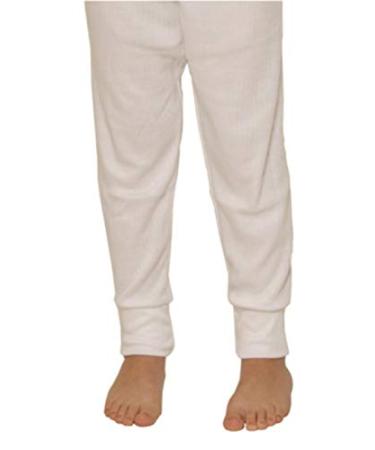 Octave Boys Thermal Underwear Long Johns/Pants/Long Underwear 9-11 Years Waist: 22.5 Inches White