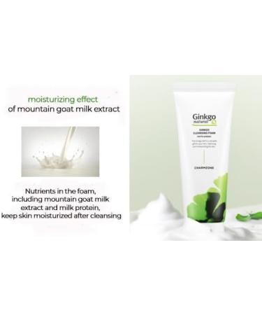CHARMZONE Ginkgo Natural Cleansing Foam 180ml - Hydrating Daily Cleanser for All Skin Types | Korean Skincare - Buy Online on GoSupps.com