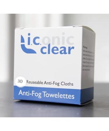 Iconic Clear Premium Antifog Wipes - 30ct Box (150 Uses) | Reusable & Long-lasting - Buy Online on GoSupps.com