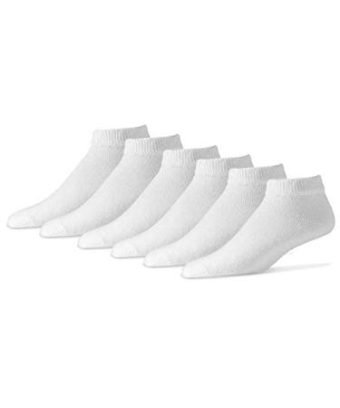 Diabetic Low Cut Socks for Men - 12 Pack - White - Size 13-15