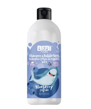 Barwa Barwa Bebi Blueberry 2-in-1 Shampoo & Bath Lotion 500ml - Long Lasting