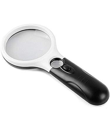 Glass with 3 LED Lights Hand-held 3X 45X Lens high Definition Illumination Magnifier Good Times - Buy Online on GoSupps.com