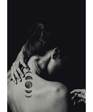 Geometry Tree Moon Phase Temporary Tattoo Sticker Set of 12 - Waterproof Body Art for Men Women (SF031) - Buy Online on GoSupps.com