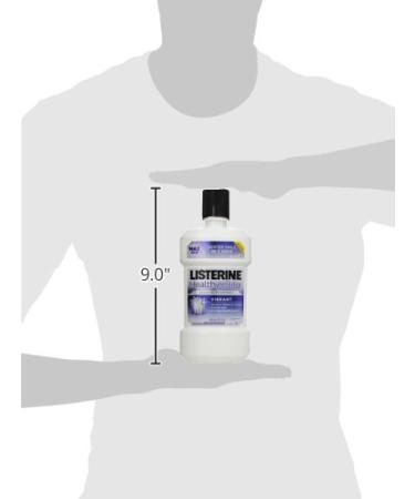 Listerine Healthy Vibrant Multi-Action Fluoride Mouth Rinse 32 Fl Oz - Whitening Teeth & Fighting Bad Breath - Clean Mint - Buy Online on GoSupps.com