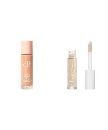 e.l.f. Halo Glow Liquid Filter Complexion Booster Light/Medium & Hydrating Camo Concealer Satin Finish Conceals Corrects & Highlights Light Ivory 0.203 Fl Oz (6mL)