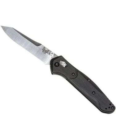 Benchmade 940 EDC Manual Open Folding Knife - Made in USA, Reverse Tanto Blade, Black G10 Handle, Satin Finish - Buy Online on GoSupps.com