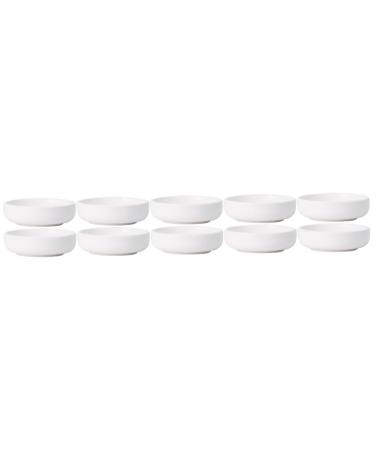 Zerodeko 10 Pcs Sauce Dish Vinegar Dish Oriental Sauce Dishes Dipping Sauce Bowls Stackable Ramekins Dish Porcelain Side Dish Sushi Sauce Dish Flavor Dish Ceramics Japan re-usable 9X9X2.5CMx5pcs Whitex5pcs