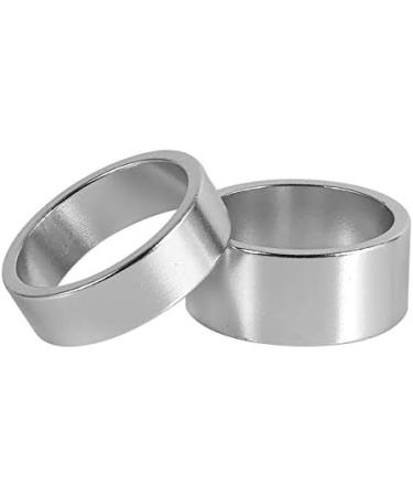 Dilwe Bicycle Fork Washer Set - 4 Colors, 5mm/10mm/15mm/20mm Aluminum Alloy Spacer for Front Stem Headset - Silver (4pcs) - Buy Online on GoSupps.com