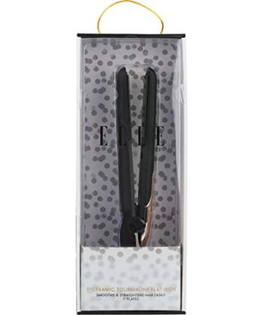 Elle 1 Ceramic Flat Iron - Achieve Silky Smooth Hair | Salon Quality Fast 30s Heat Up | Black - Buy Online on GoSupps.com