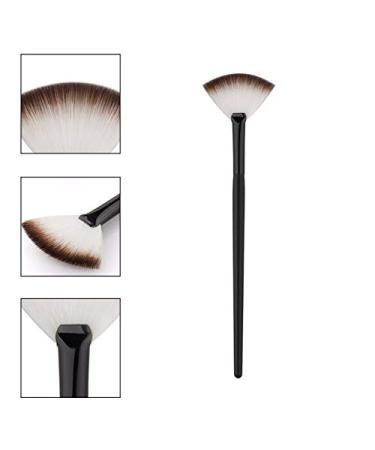Demarkt Purple Fan-Shaped Makeup Brush for Foundation Eyebrow & Eyeliner | Cosmetic Brushes for Flawless Application - 1 Piece - Buy Online on GoSupps.com