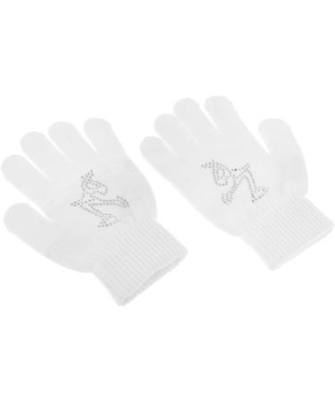 Leeadwaey Ice Skating Gloves for Girls & Women - Magic Stretch Black Flower & Snowflake Styles - Kids to Adult Sizes - Buy Online on GoSupps.com