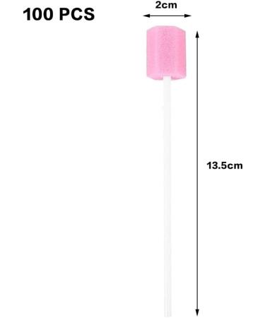 100 Disposable Oral Care Sponges - Portable Dental Swabs for Clinics | 13.5cm Pink - Buy Online on GoSupps.com