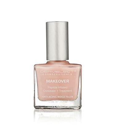 Dermelect Makeover Ridge Filler - Nail Base Coat with Keratin Peptides, Pentavitin & Vitamin B5 - Hydrating, Strengthening, and Concealing Treatment for Nail Ridges, Yellowing, Dryness - 0.4 oz - Buy Online on GoSupps.com