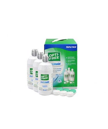 Opti-Free PureMoist multi-purpose contact lens cleaning solution 3 bottles