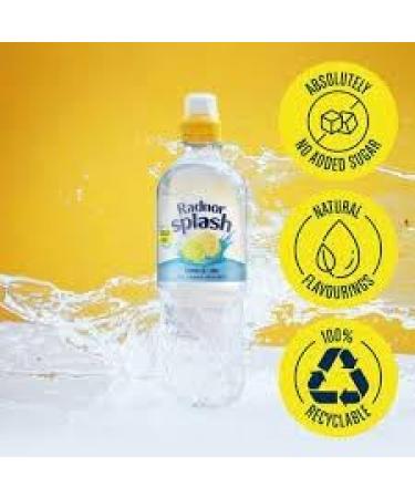 Radnor Splash Still Lemon & Lime Flavoured Water 500ml (Pack of 12) | Refreshing Hydration | Zesty Citrus Bliss | Sugar-Free | Naturally Flavored | Zero-Calorie Delight - Buy Online on GoSupps.com