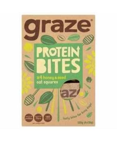 Graze Graze Protein Pack of 3 Oat Squares with Honey and Seeds 120g (4 x 30g)