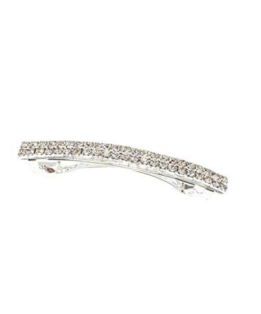 Sparkly Rhinestone Bow Hair Barrette | Small Metal Hair Clip for Girls | Crystal Hair Accessory - Buy Online on GoSupps.com